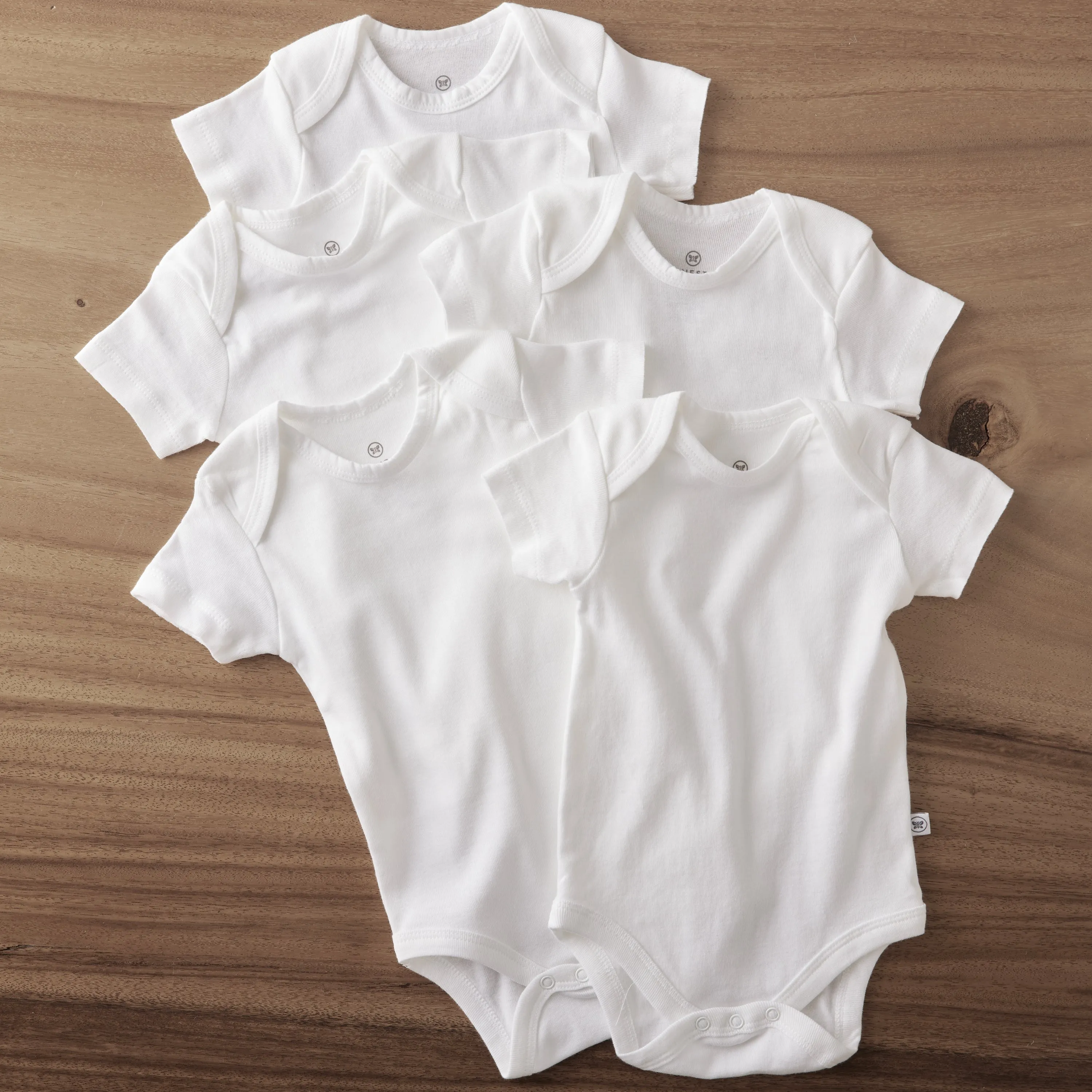 10-Pack Organic Cotton Short Sleeve Bodysuit & Sock Bundle