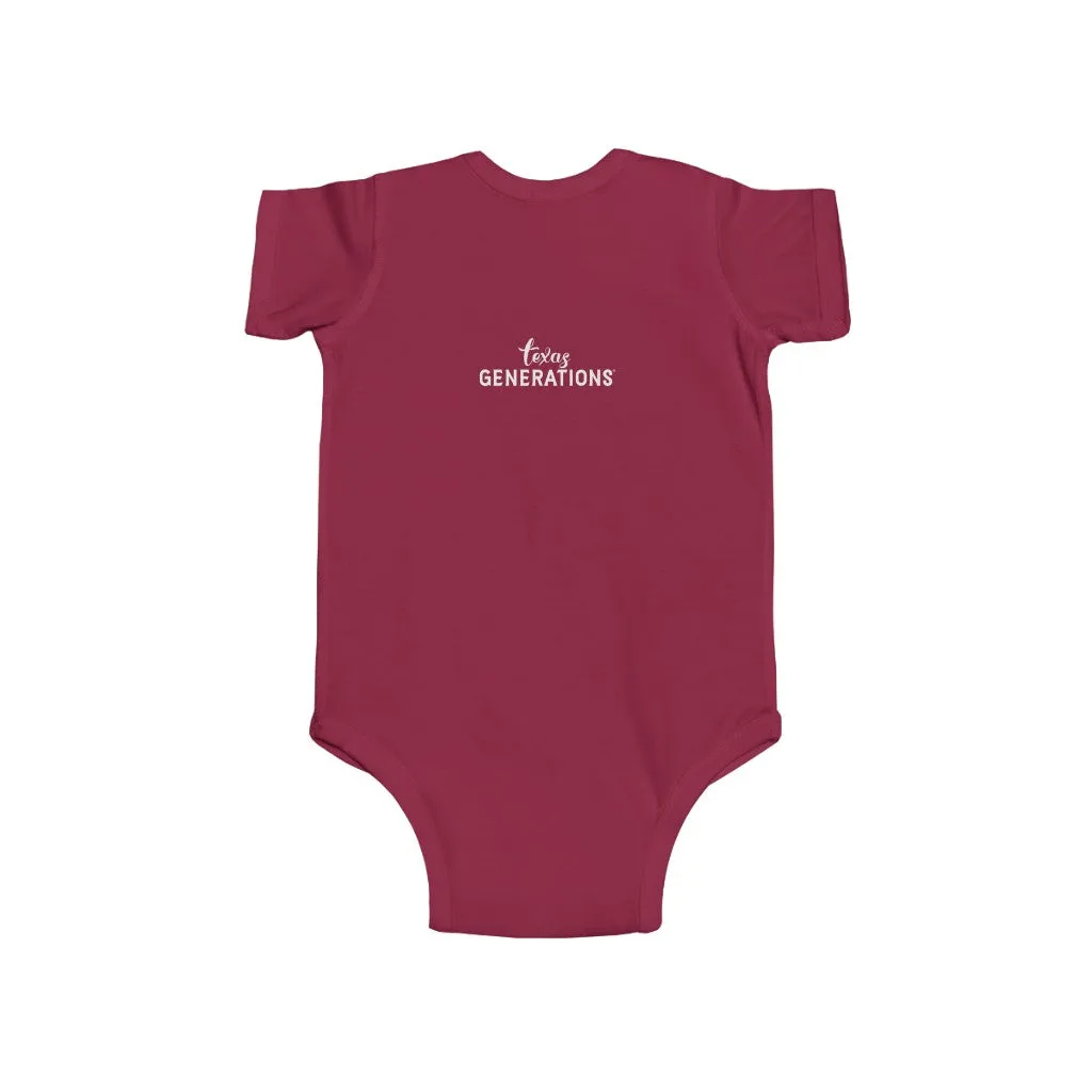 2nd Generation Texan Infant Bodysuit (Putty on 8 color choices)