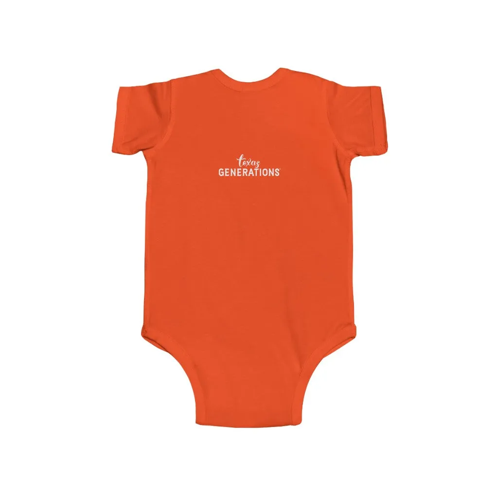 2nd Generation Texan Infant Bodysuit (Putty on 8 color choices)