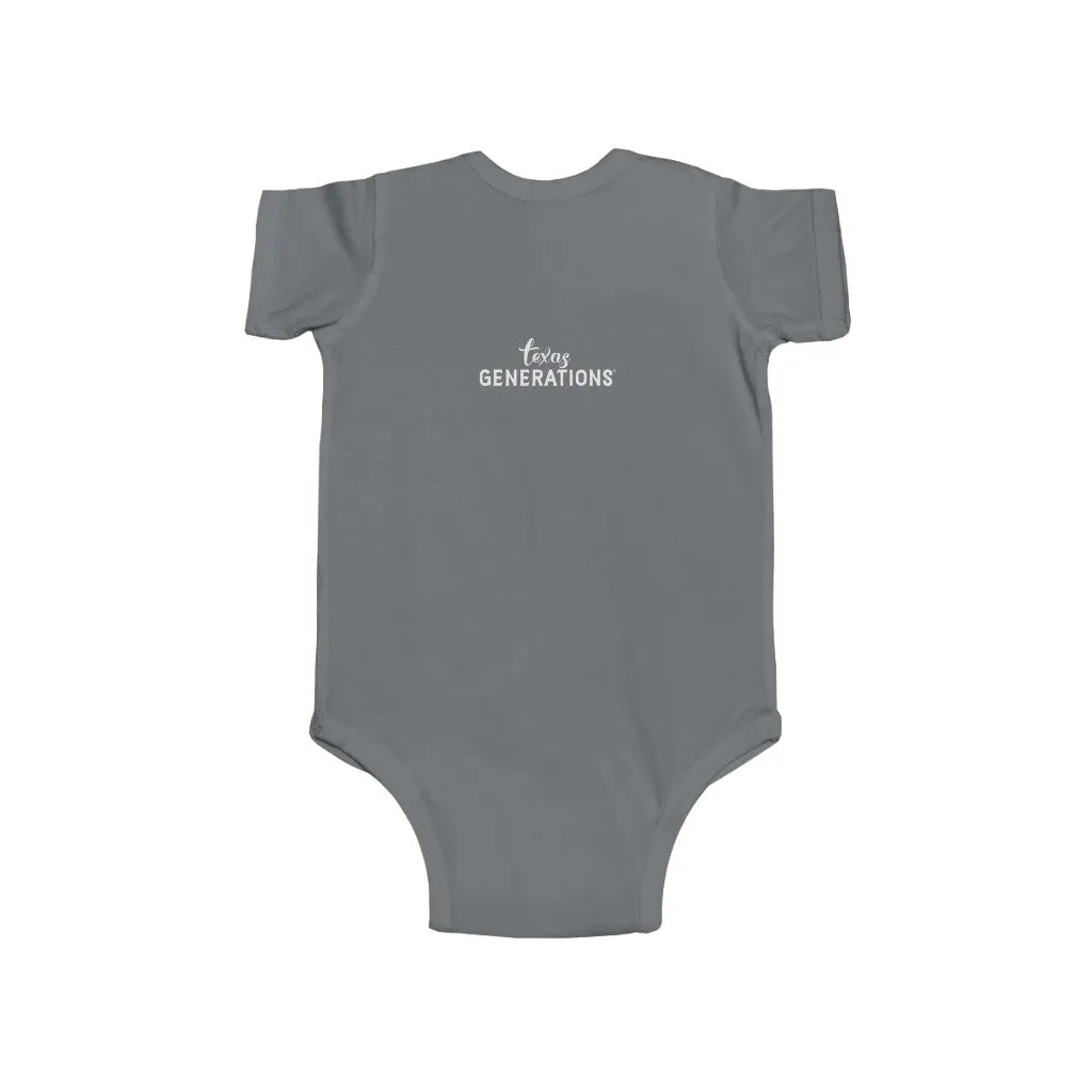 2nd Generation Texan Infant Bodysuit (Putty on 8 color choices)