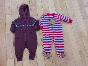 3-6 months boys winter sleeper   romper. Carter's and George., Kids 6 Month (3-6M)