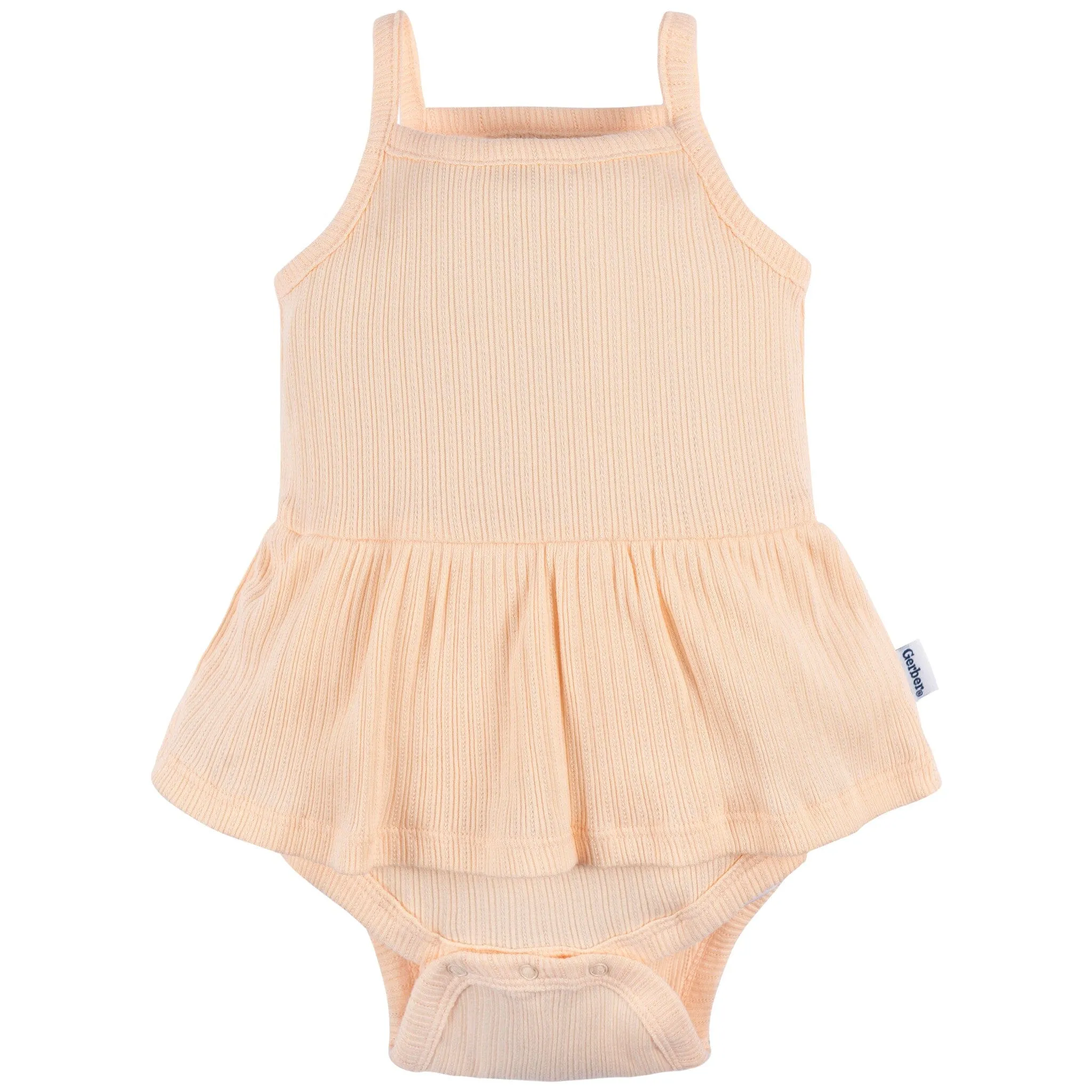 3-Pack Baby Girls Purple, Oatmeal, & Peach Sleeveless Skirted Onesies® Bodysuits
