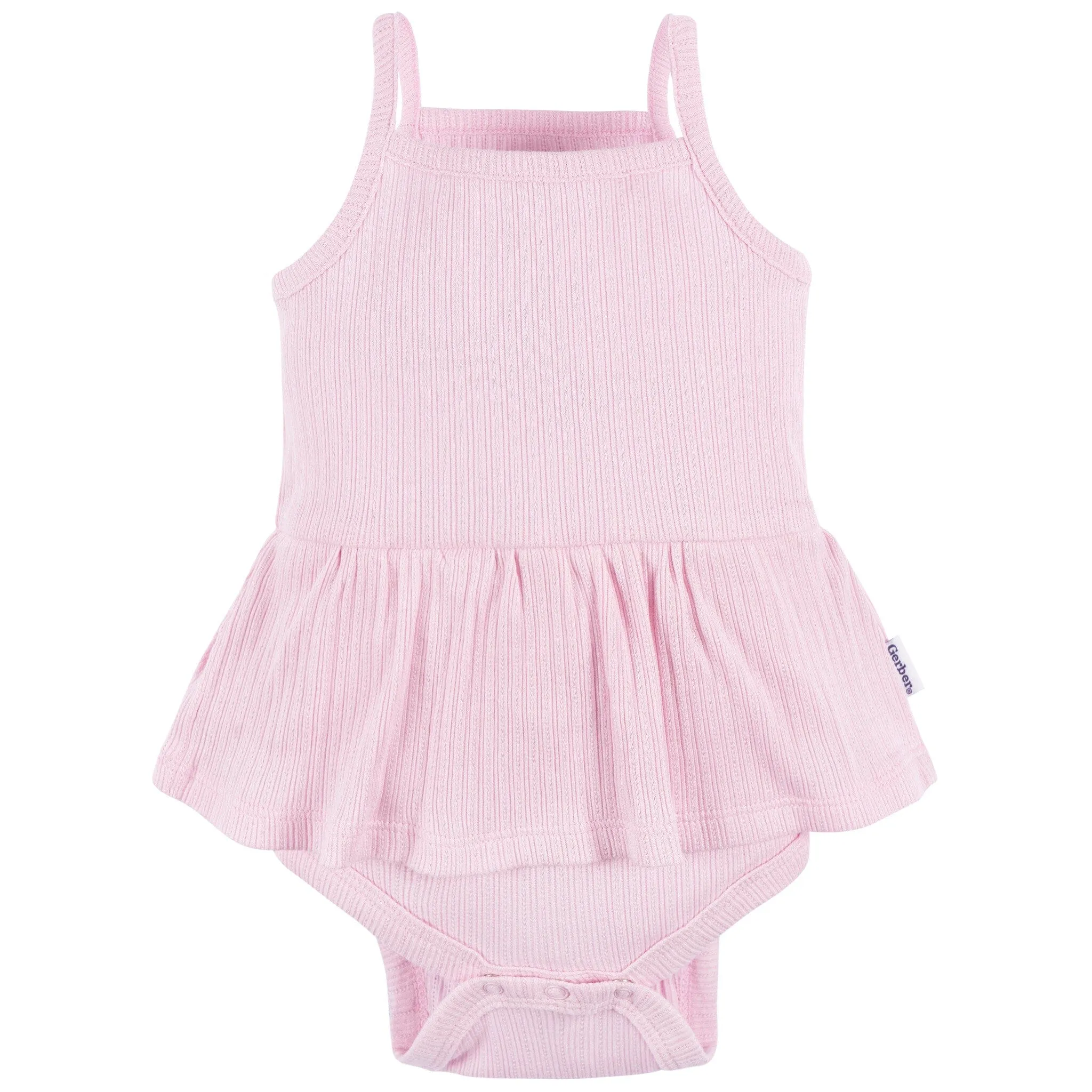 3-Pack Baby Girls Purple, Oatmeal, & Peach Sleeveless Skirted Onesies® Bodysuits