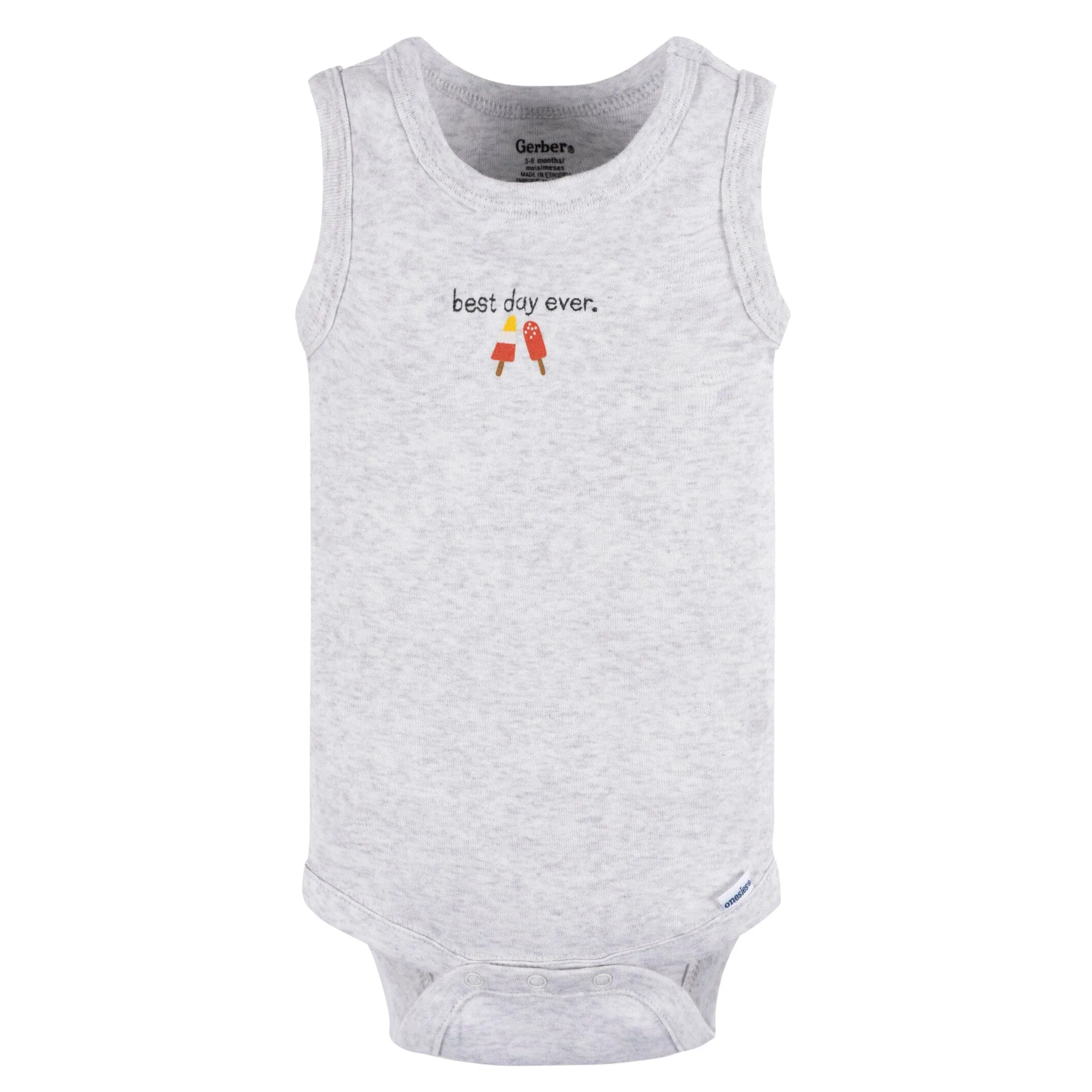 4-Pack Baby Boys Backyard BBQ Sleeveless Onesies® Bodysuits