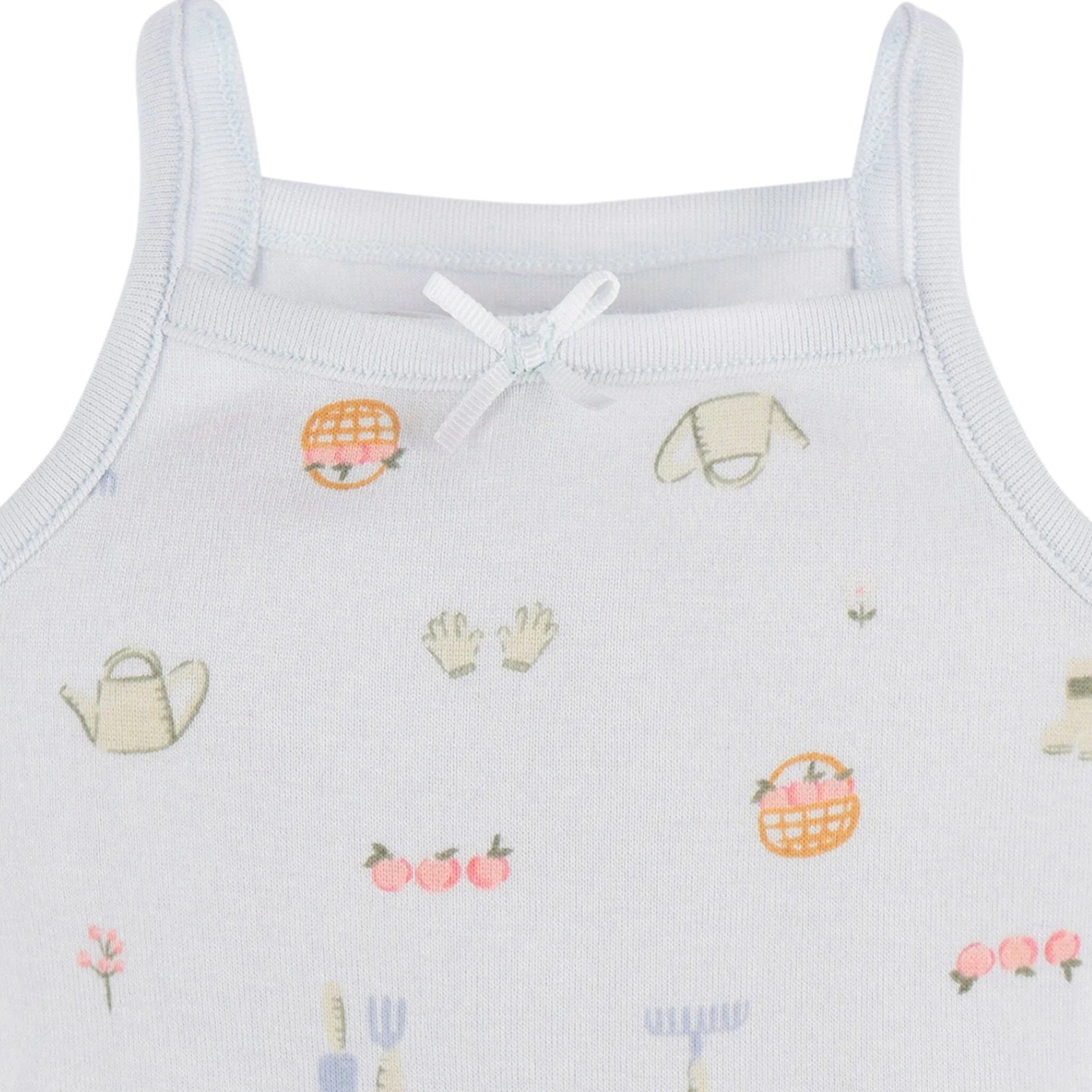 4-Pack Baby Girls White Floral Sleeveless Onesies® Bodysuits