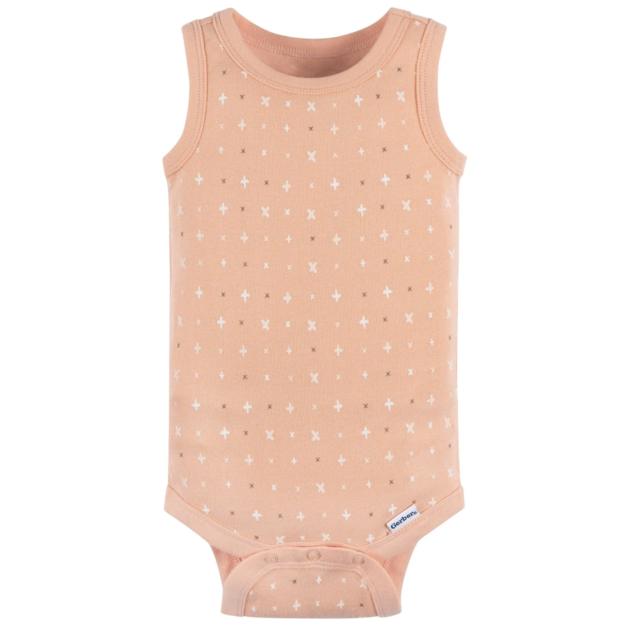 4-Pack Baby Neutral Ivory Safari Sleeveless Onesies® Bodysuits