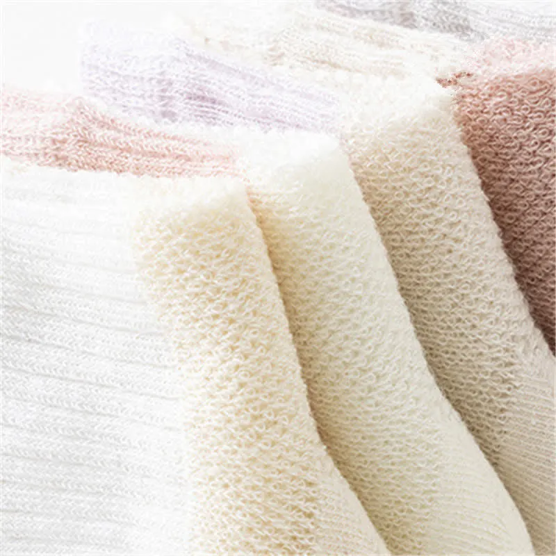 4 Pairs Baby Simple Splicing Soft Socks