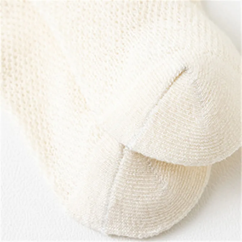 4 Pairs Baby Simple Splicing Soft Socks