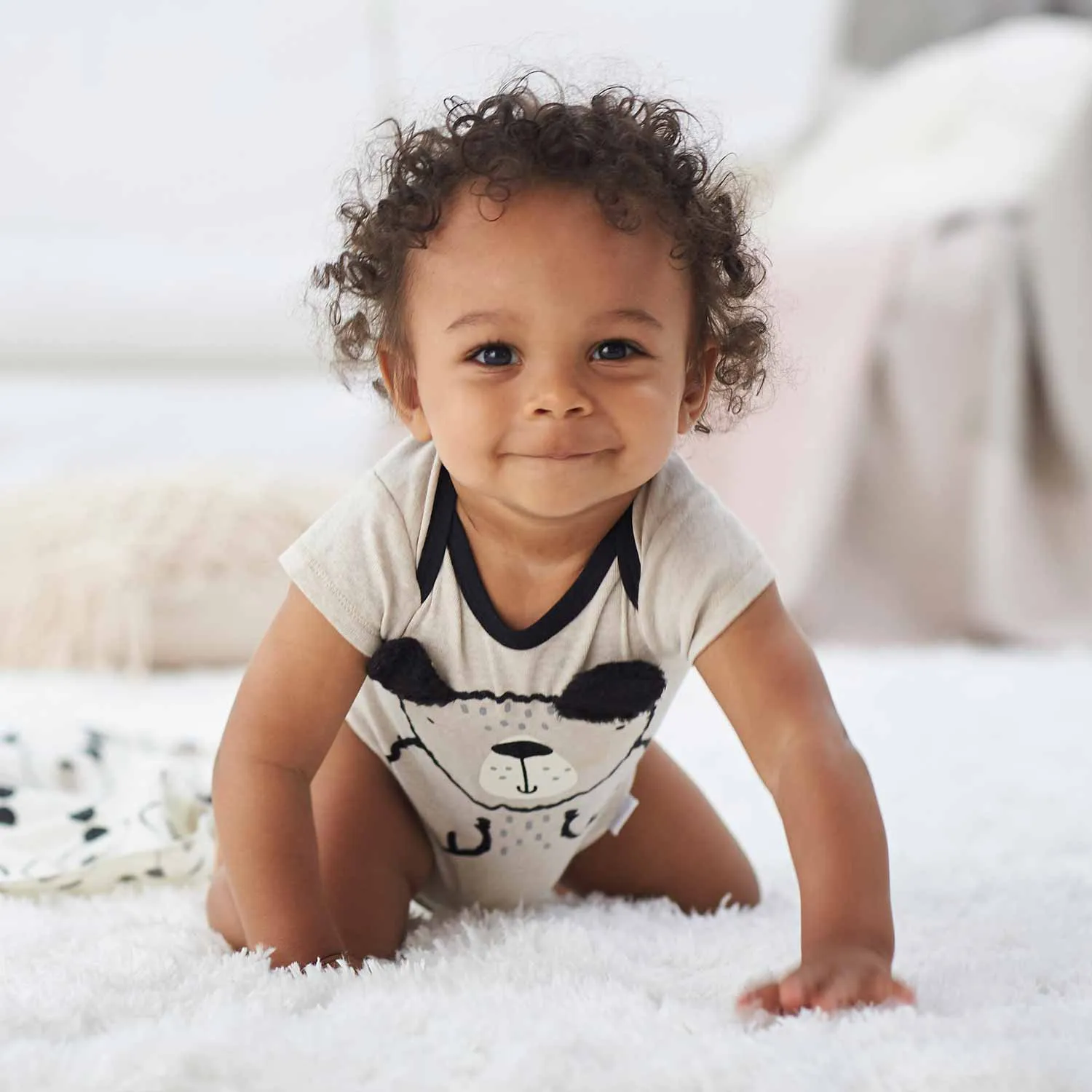 5-Pack Boys Bear Short Sleeve Onesies® Bodysuits