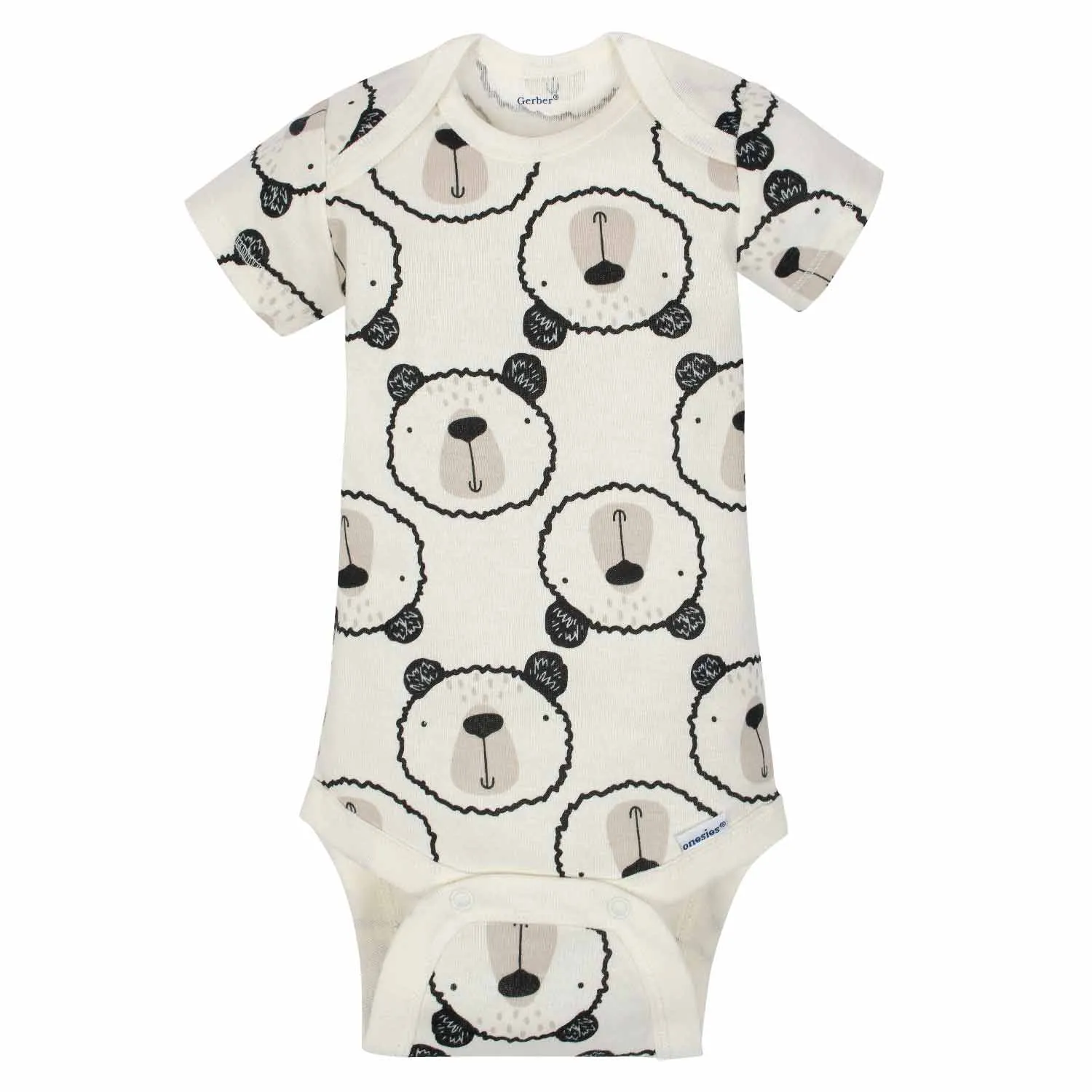 5-Pack Boys Bear Short Sleeve Onesies® Bodysuits