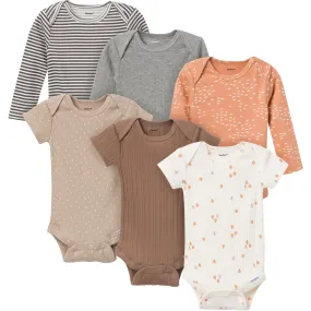 6-Pack Baby Neutral Tan Little Apples Onesies® Bodysuits