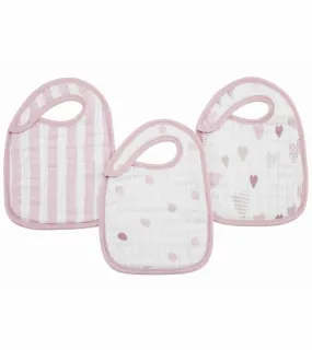 Aden & Anais 3-Pack Classic Snap Bibs - Heart Breaker