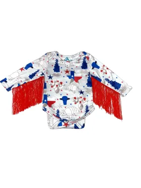Armadillo Texas w/ Fringe Onesie Baby (0-18M)