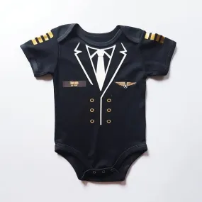 Baby Career Onesies - Pilot Black with Free Name Badge