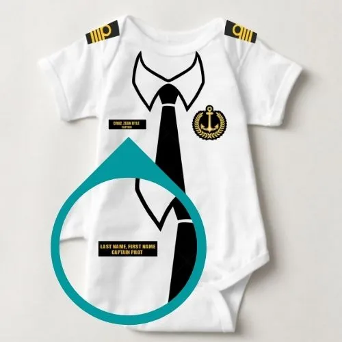 Baby Career Onesies - Pilot with Free Name Badge
