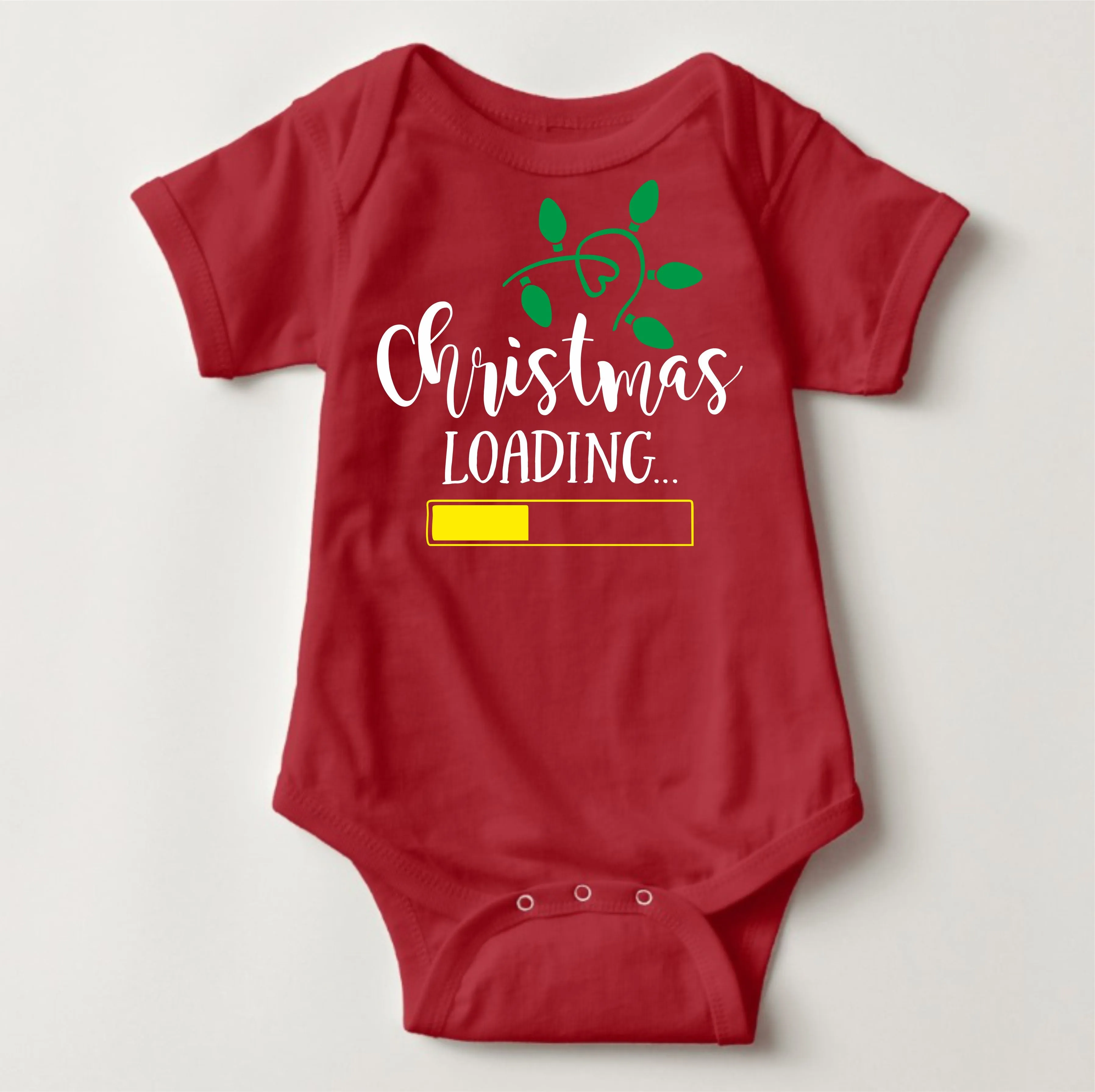 Baby Christmas Holiday Onesies - Christmas Loading
