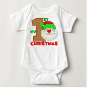 Baby Christmas Holiday Onesies - My 1st Christmas Santa