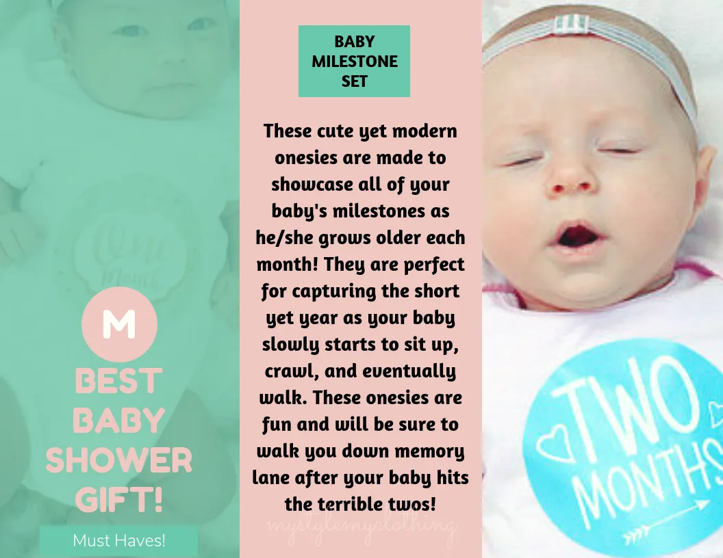 Baby Custom Monthly Onesies - Patterns 7