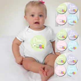 Baby Custom Monthly Onesies - Patterns Chevron 8