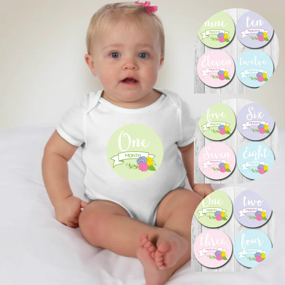 Baby Custom Monthly Onesies - Patterns Chevron 8