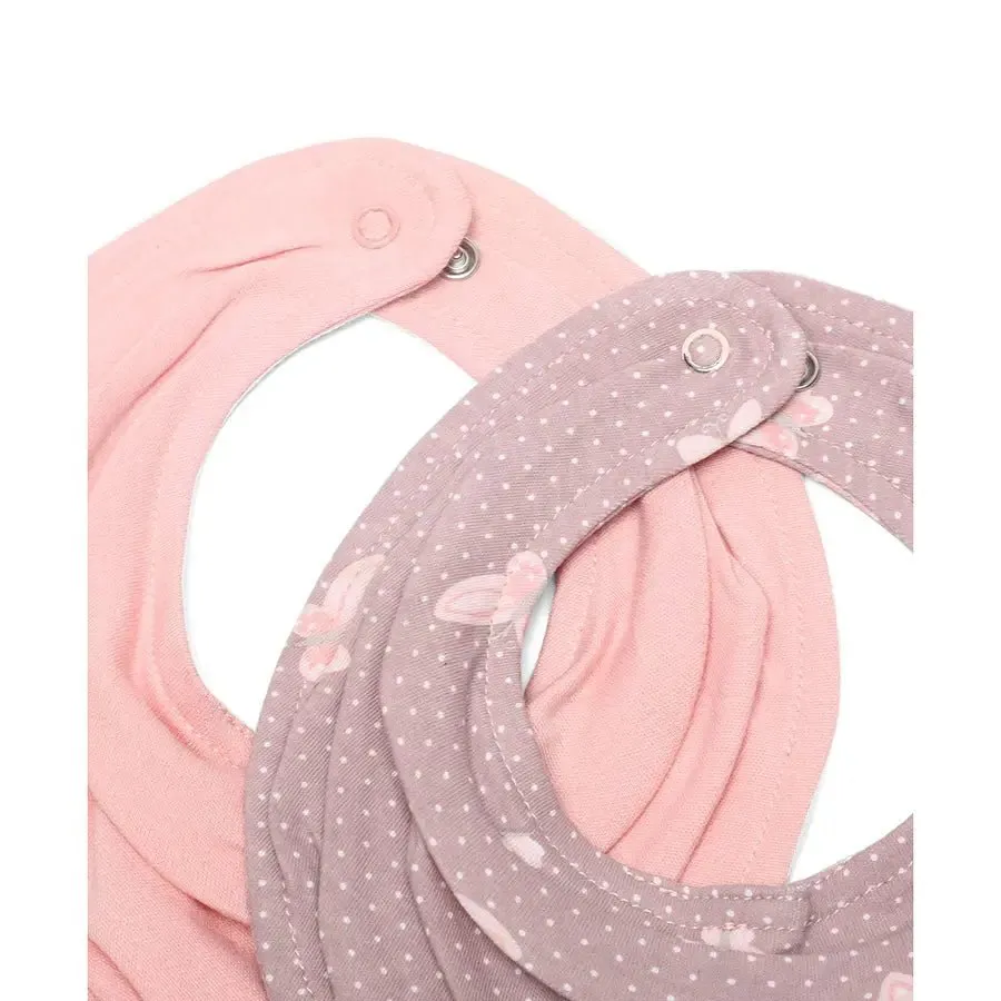 Baby Girl Drool Knitted Bib- Sweet Spring