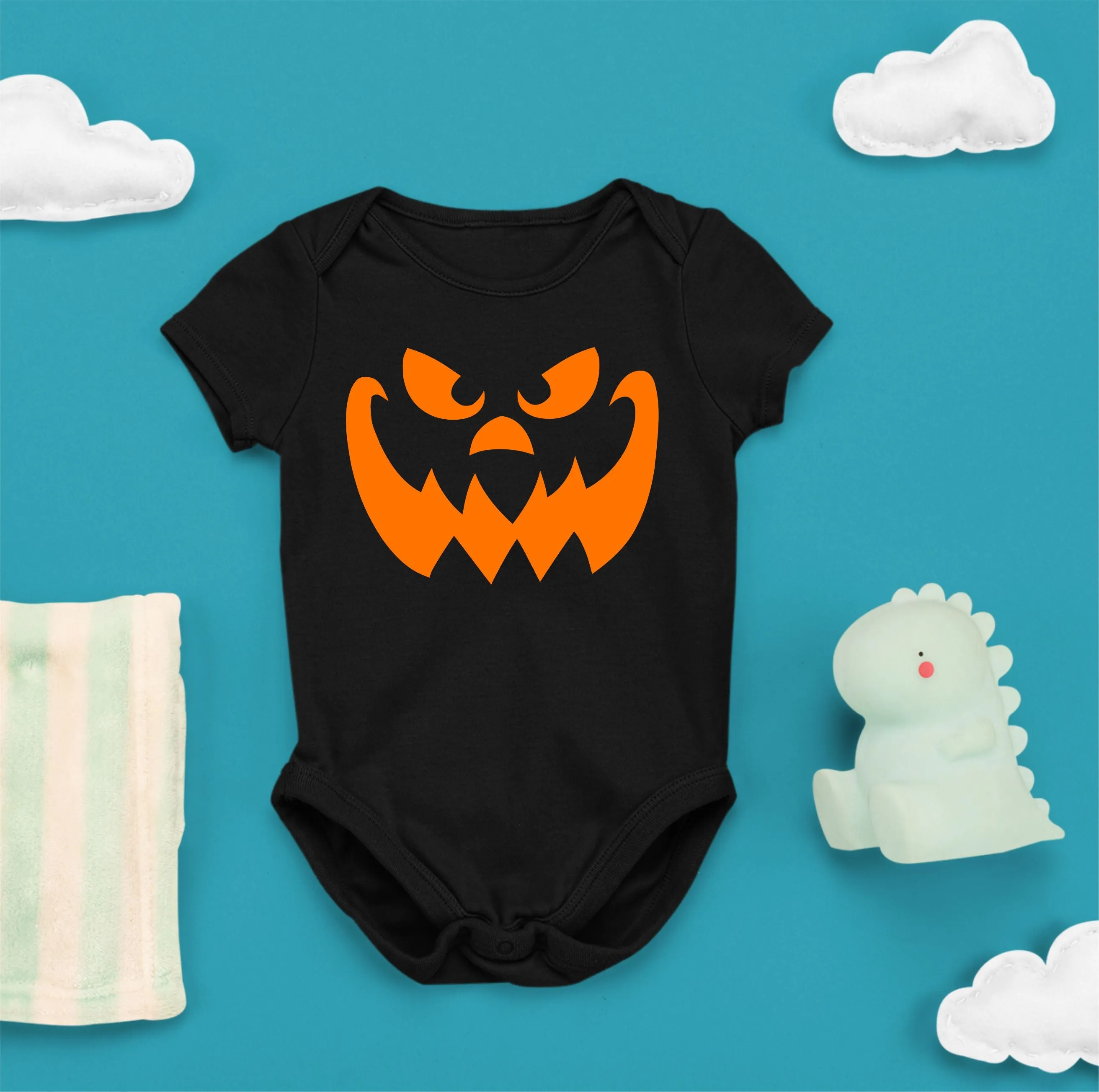 Baby Halloween Onesies - Monster Spooky Face