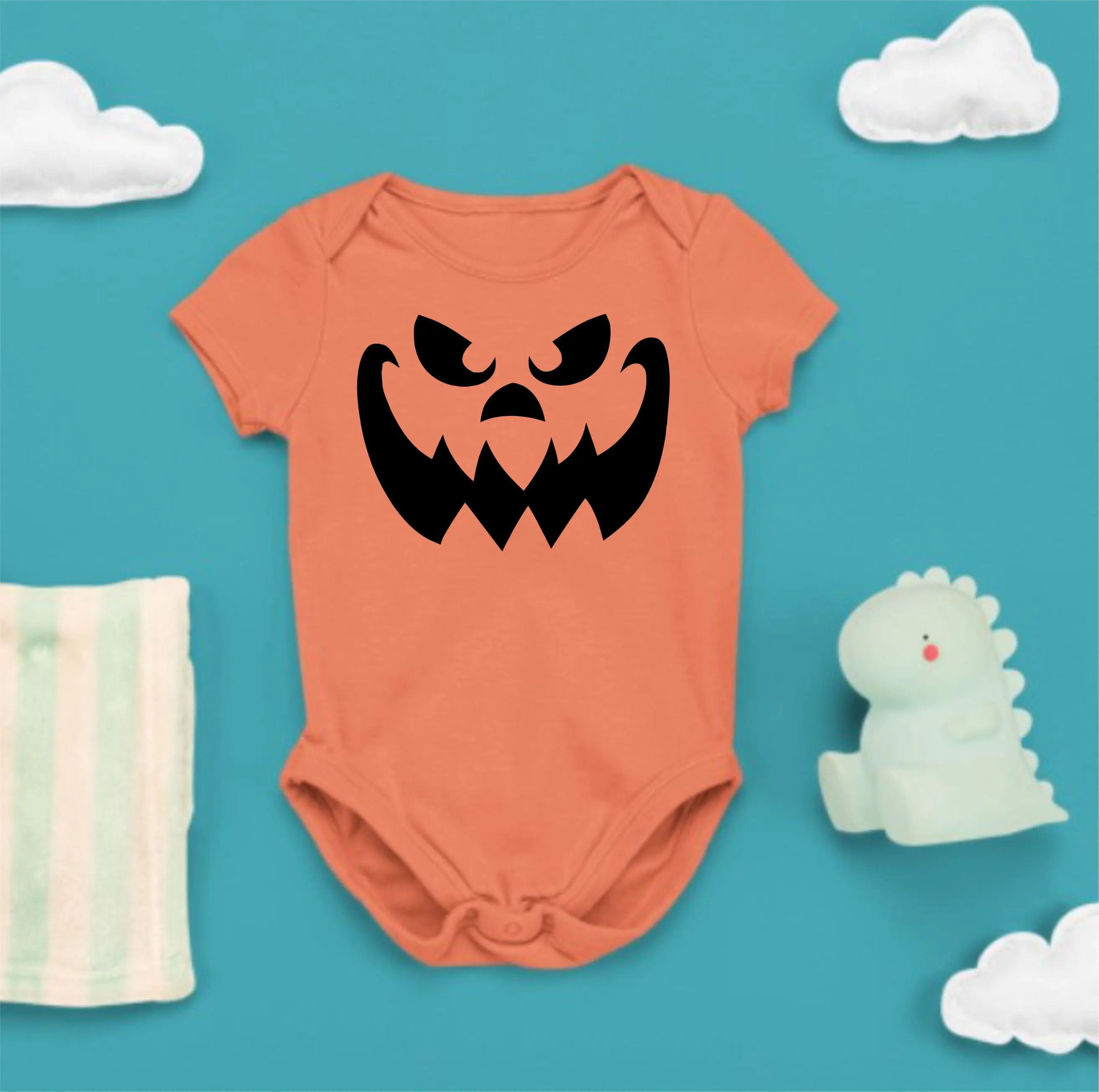 Baby Halloween Onesies - Monster Spooky Face