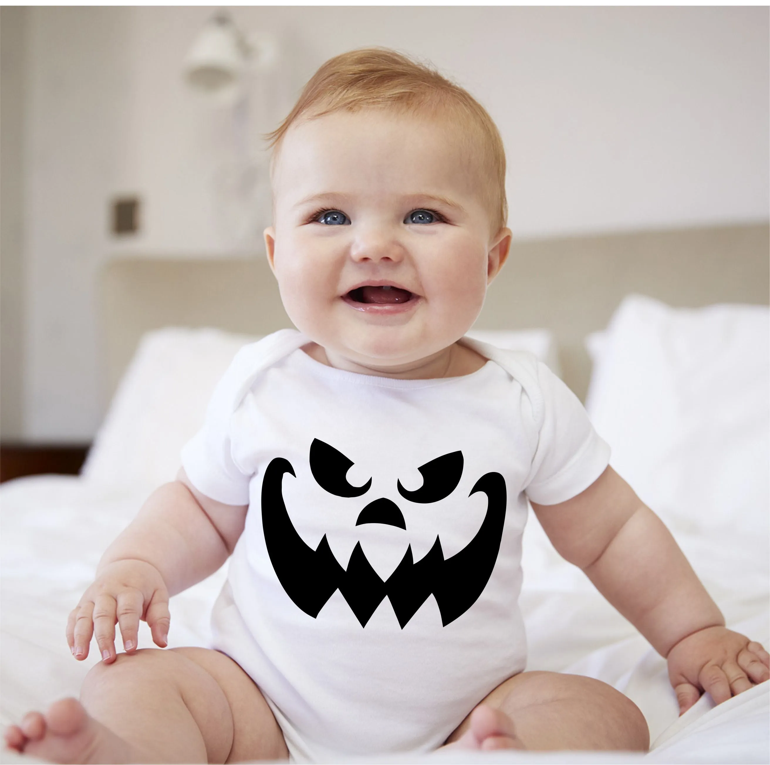 Baby Halloween Onesies - Monster Spooky Face