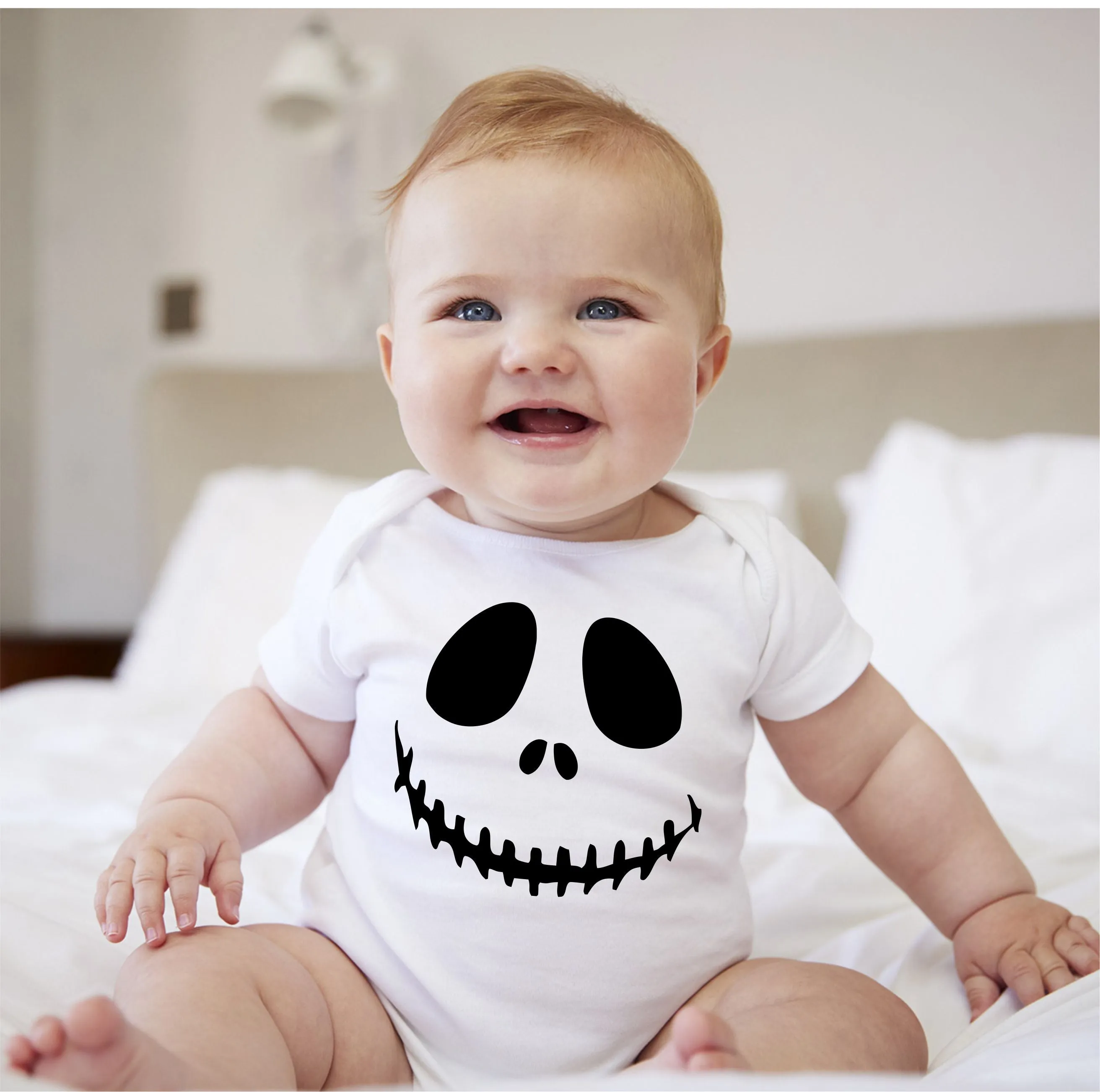 Baby Halloween Onesies - Scary Smiling Skeleton