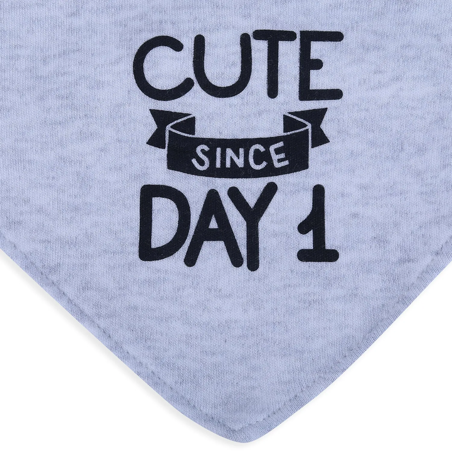 Baby Moo Cute Since Day 1 Cotton 3 Pack Bandana Bibs - Red