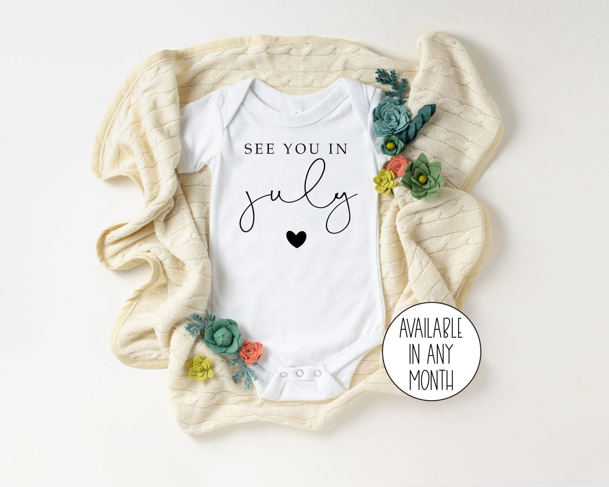 Baby Pregnancy Announcement Month Baby Onesie®