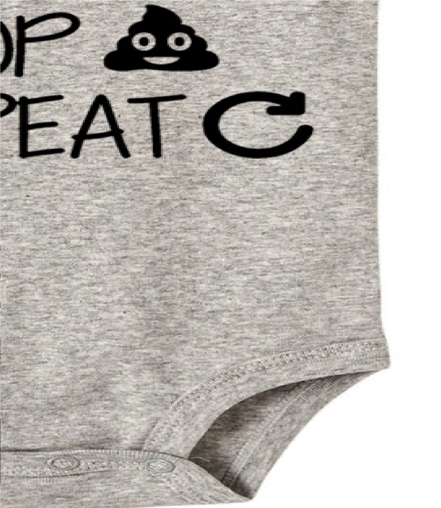 Baby Statement Onesies - Eat Sleep Poop Repeat (GRAY)