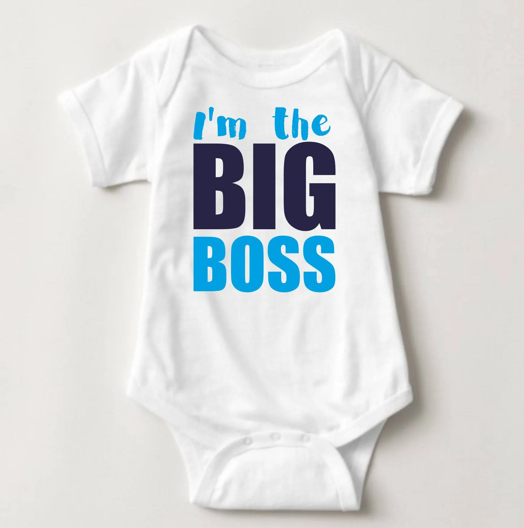 Baby Statement Onesies - Im the BIG BOSS Pink or Blue