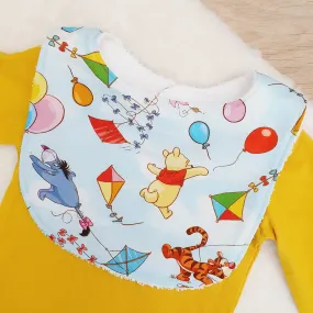 Bib, Handmade Baby Bib, Feeding Bib - POOH print
