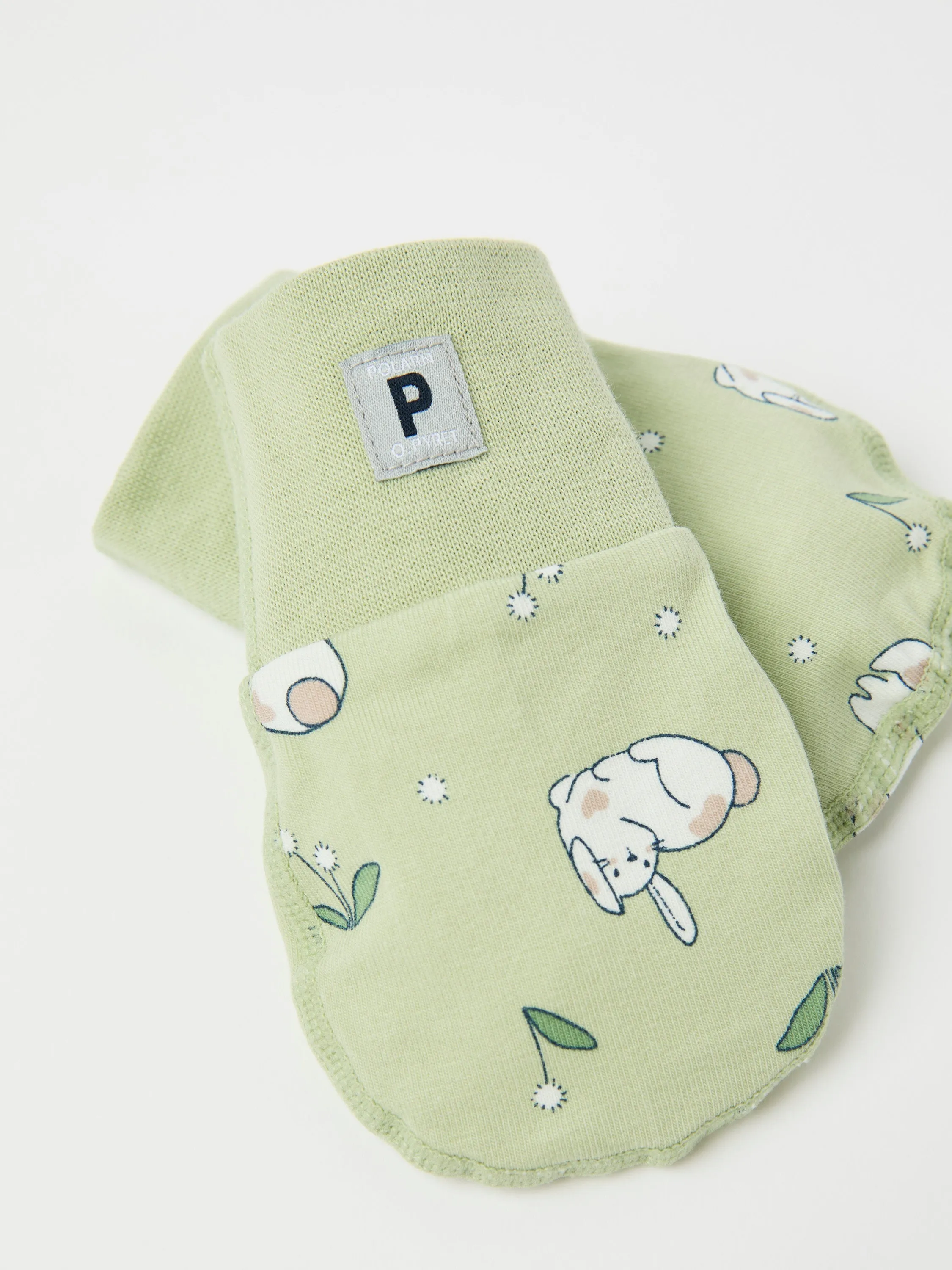 Bunny Print Baby Mittens