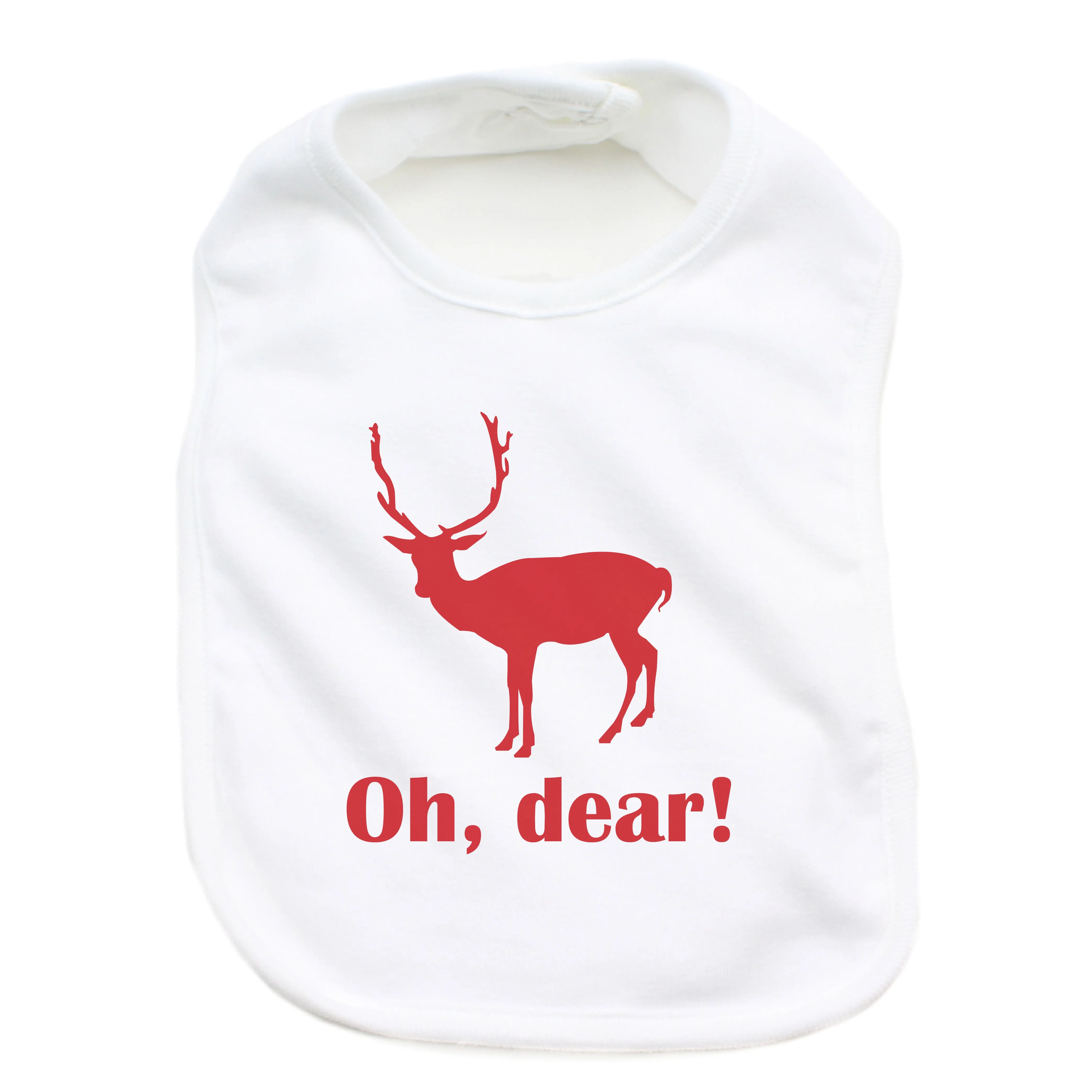 Christmas Oh Dear Infant 100% Cotton Bib
