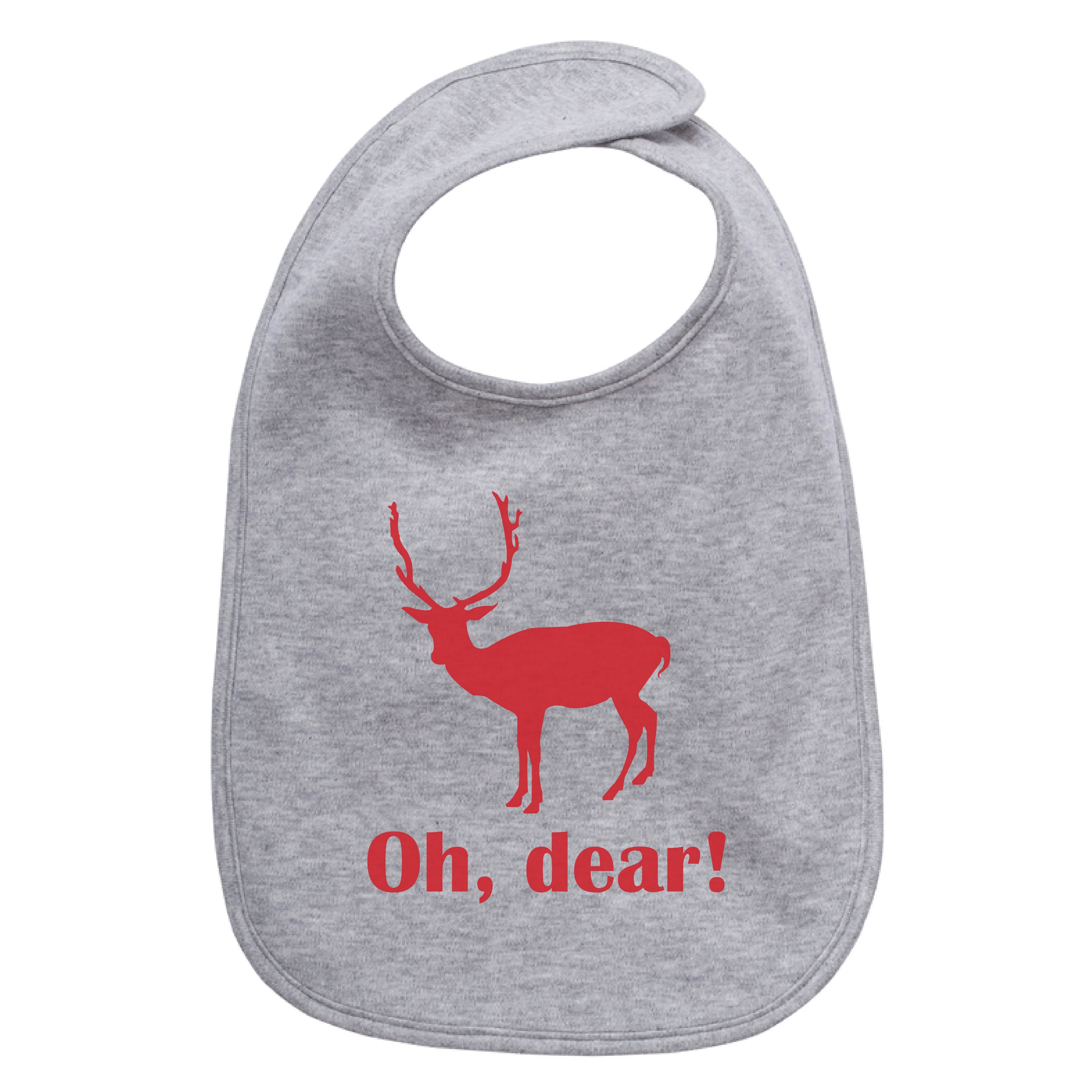 Christmas Oh Dear Infant 100% Cotton Bib
