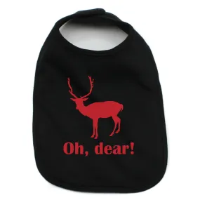 Christmas Oh Dear Infant 100% Cotton Bib