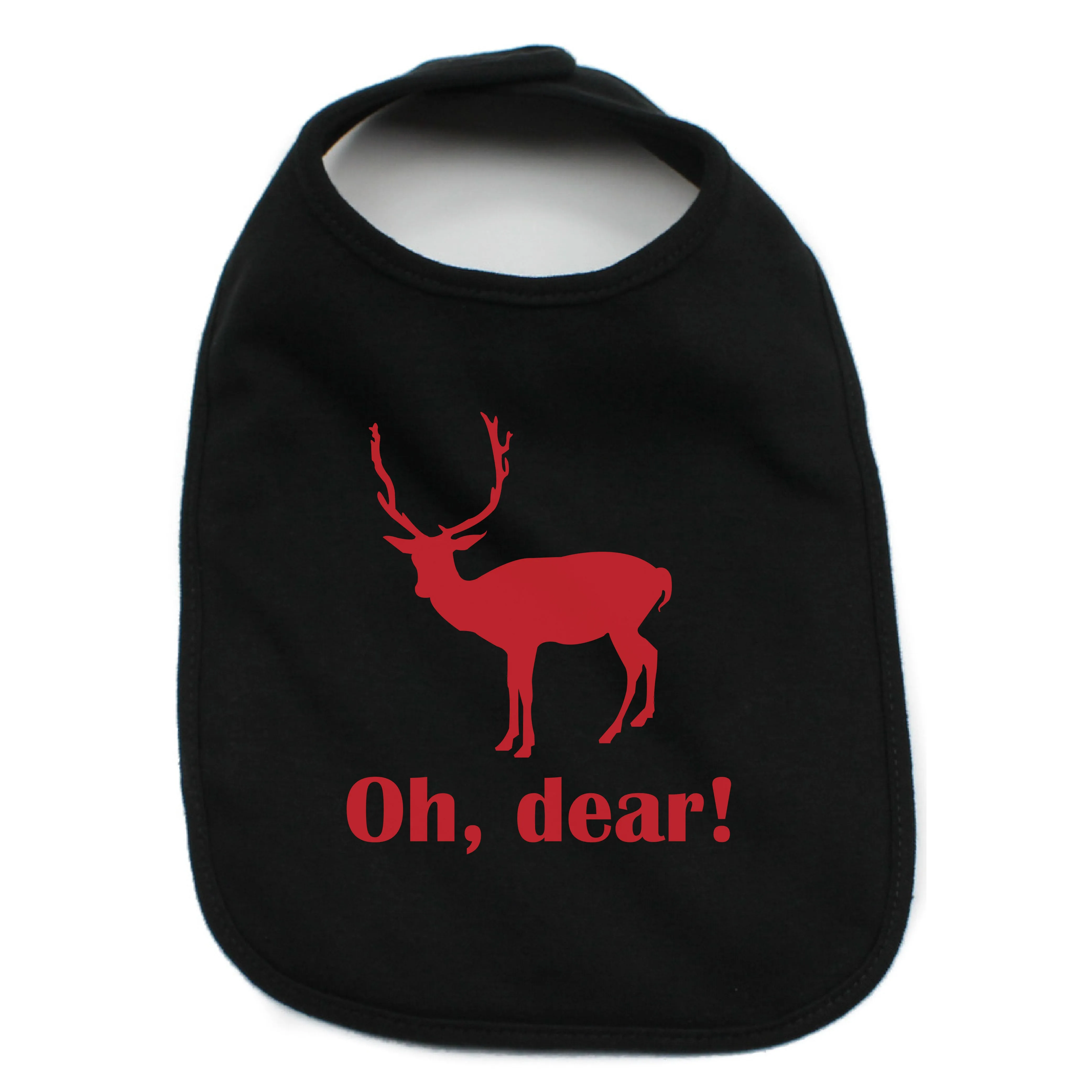 Christmas Oh Dear Infant 100% Cotton Bib