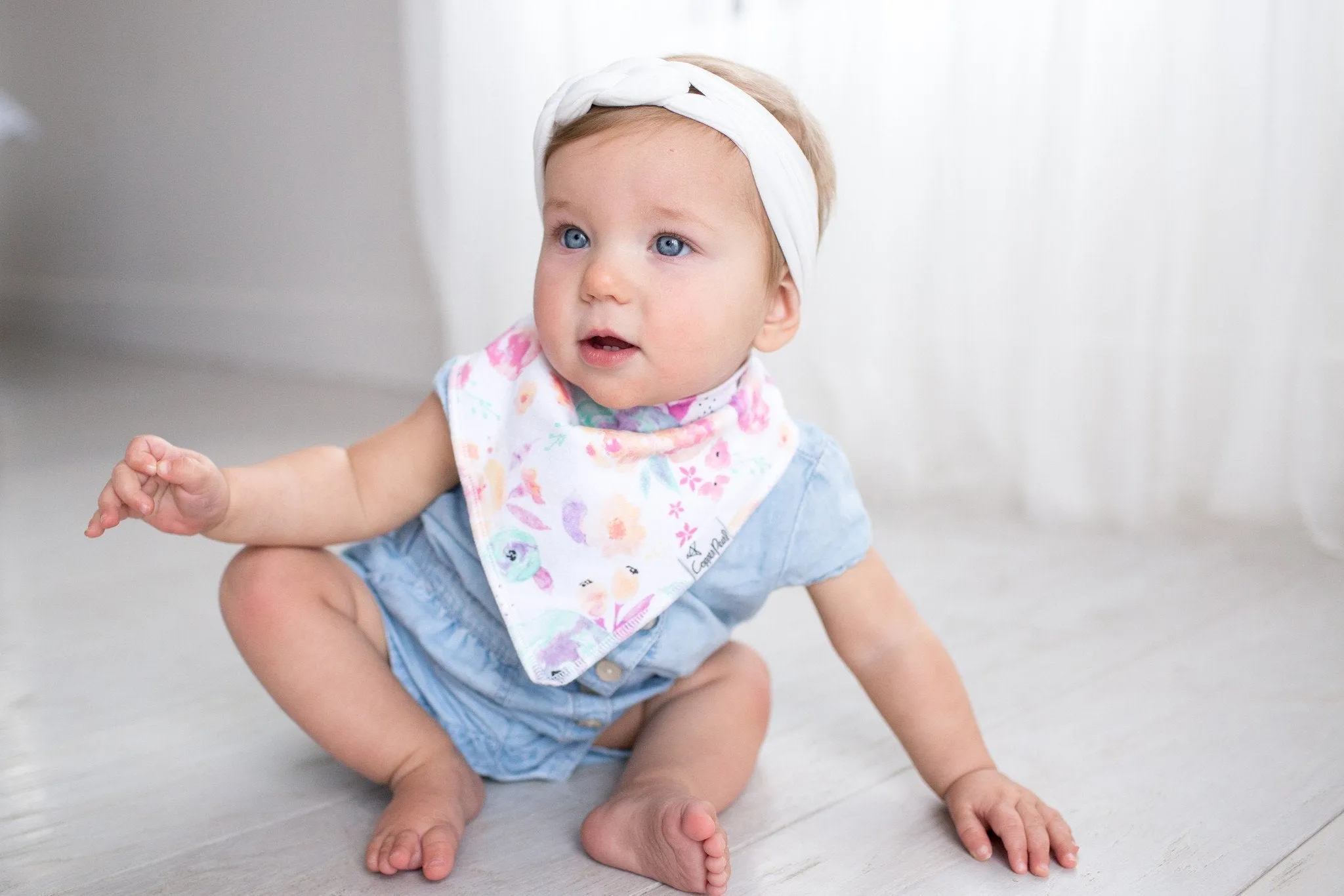 Copper Pearl Baby Bandana Bibs - Bloom