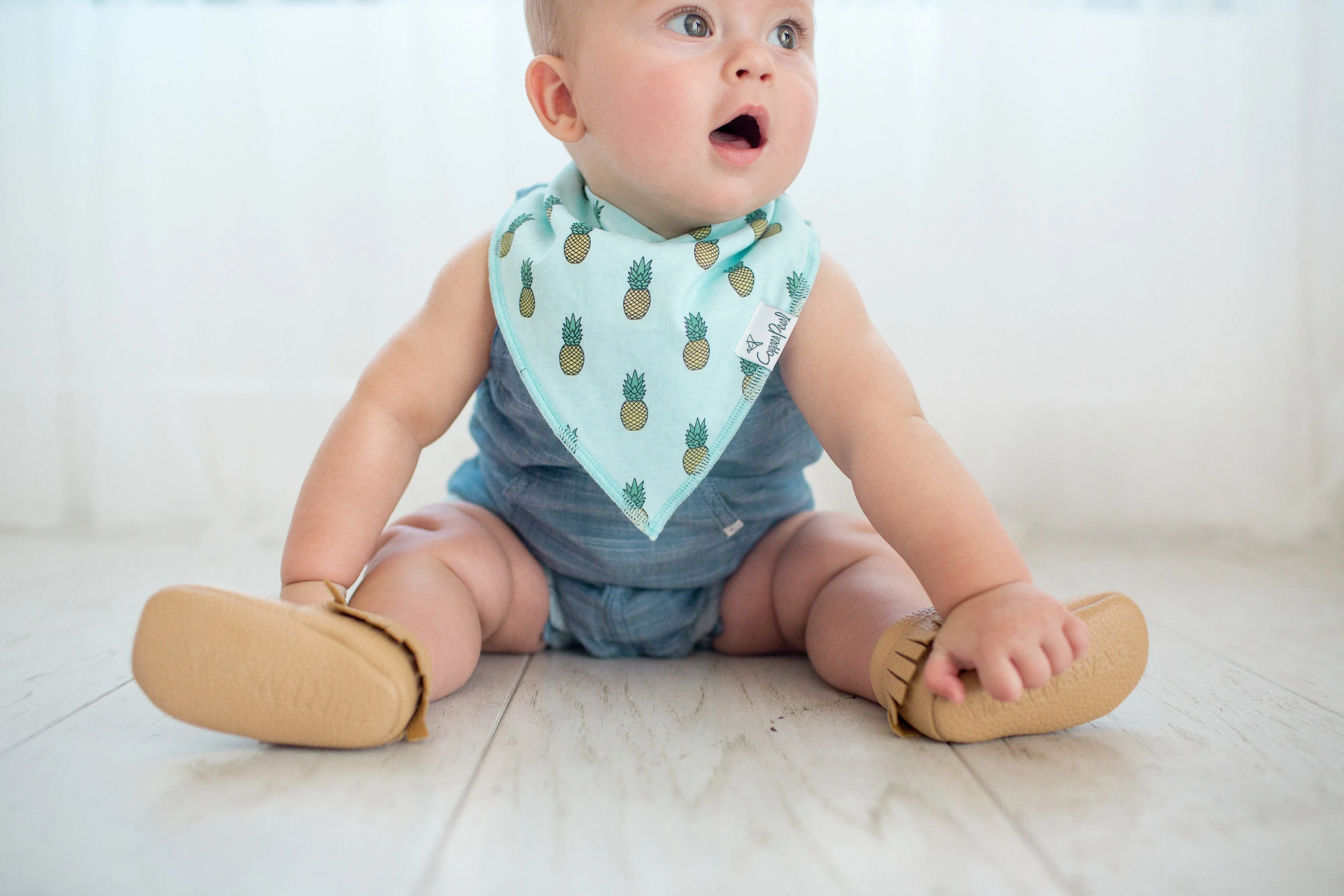Copper Pearl Baby Bandana Bibs - Maui