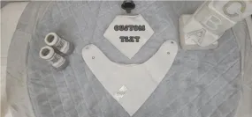 Cotton Bandana Bibs, Custom Baby, Unisex, Personalized,Custom for Baby,Last Name or First Name,Baby Announcement,Baby Bandana Bib,ShowerGift