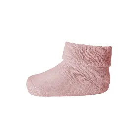 Cotton Terry Baby Ankle Socks in Silver Pink by MP Denmark