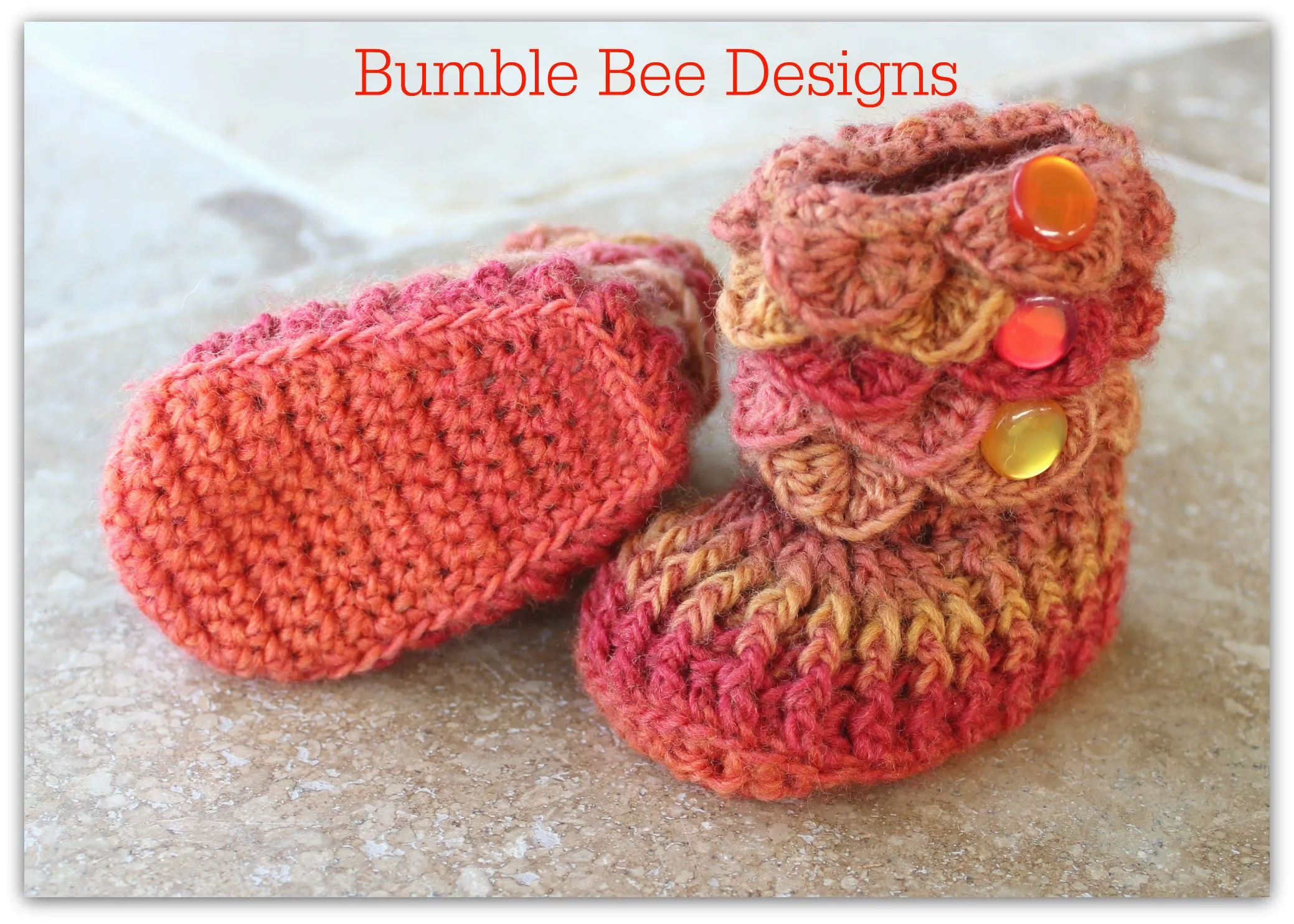 Crocodile Stitch Baby Booties That Stay On, New Baby Gift
