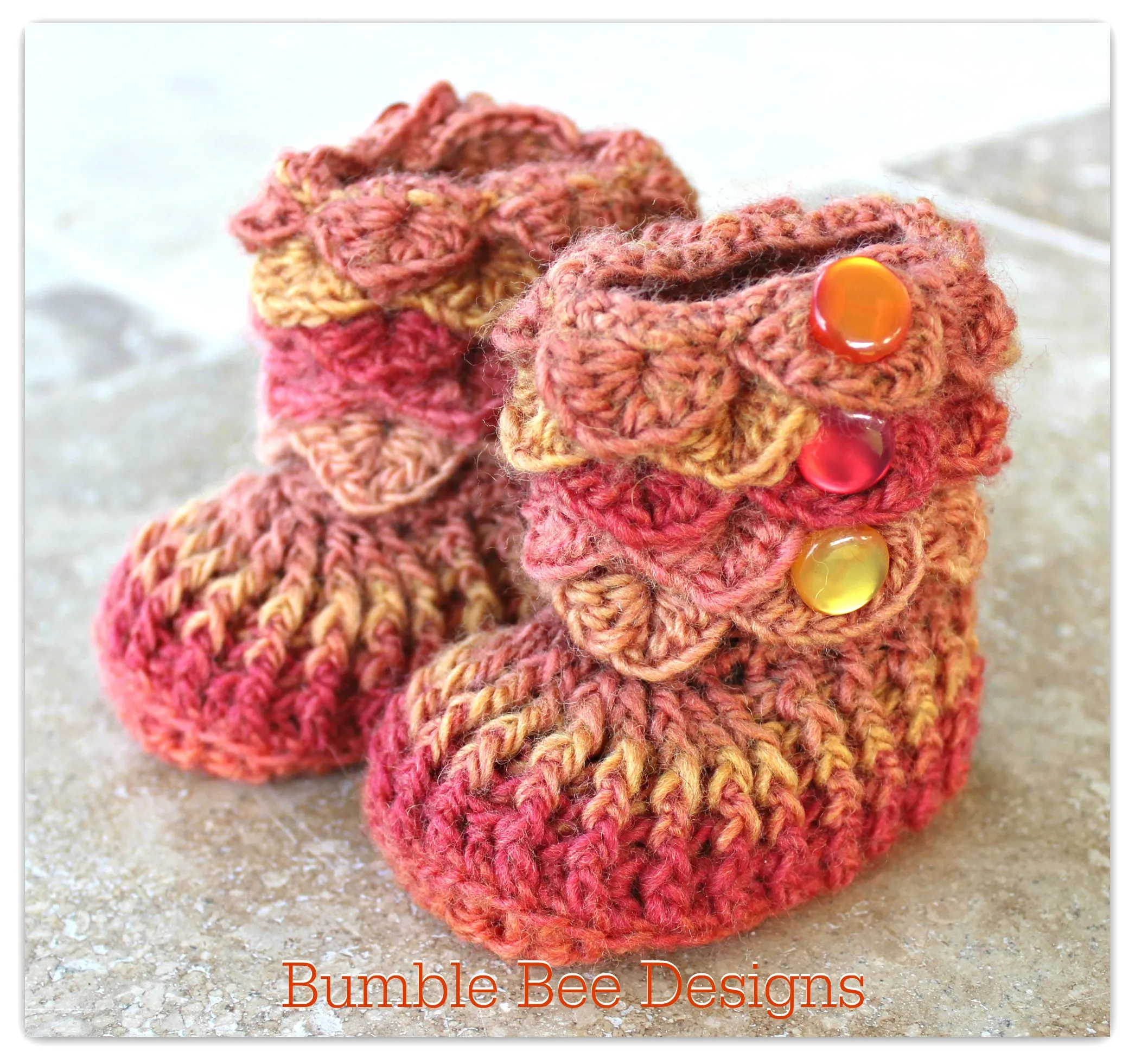 Crocodile Stitch Baby Booties That Stay On, New Baby Gift