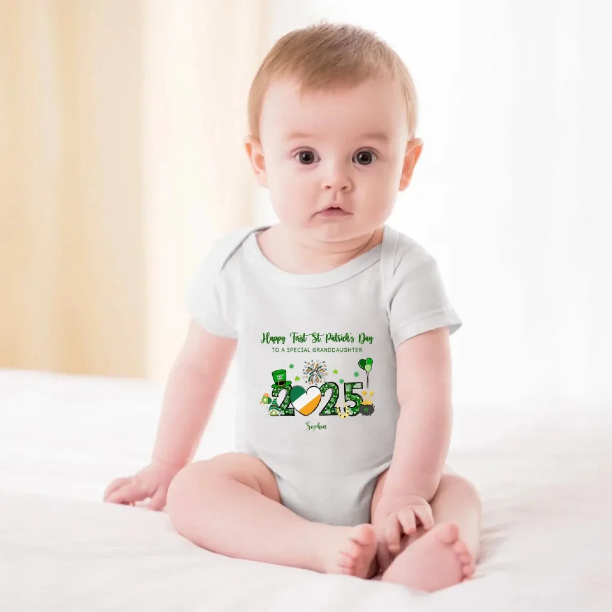 Custom Name Baby Onesie - Saint Patrick's Day - Personalised onesie 765349