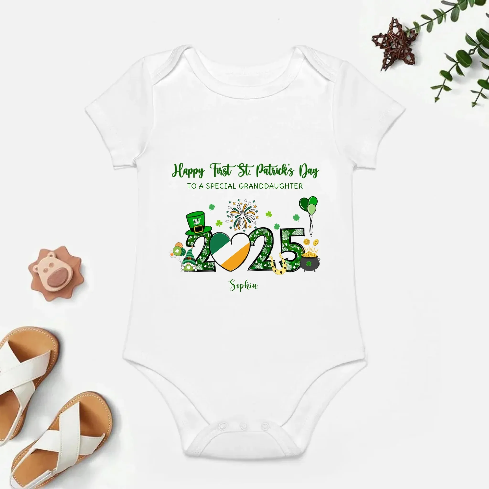 Custom Name Baby Onesie - Saint Patrick's Day - Personalised onesie 765349