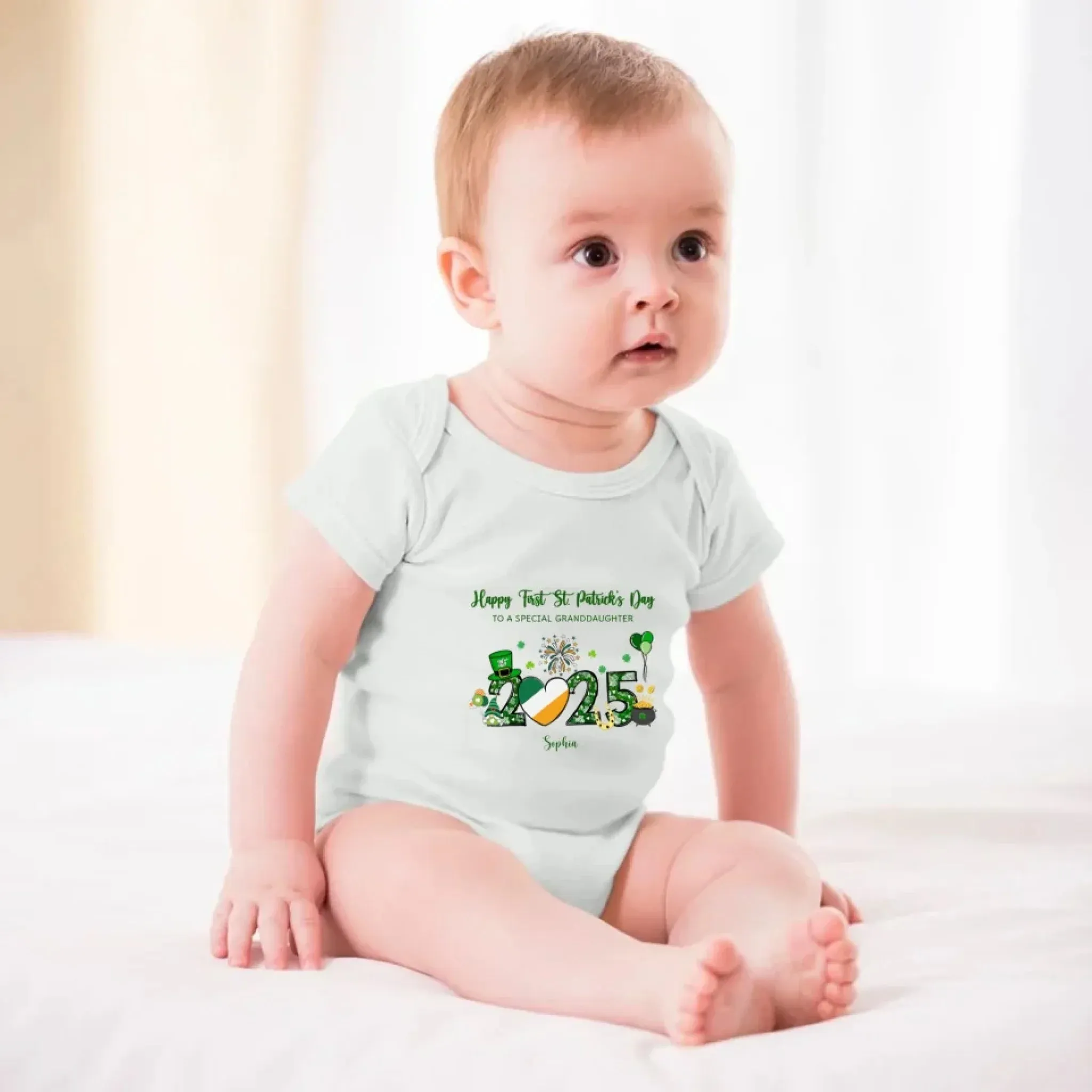 Custom Name Baby Onesie - Saint Patrick's Day - Personalised onesie 765349