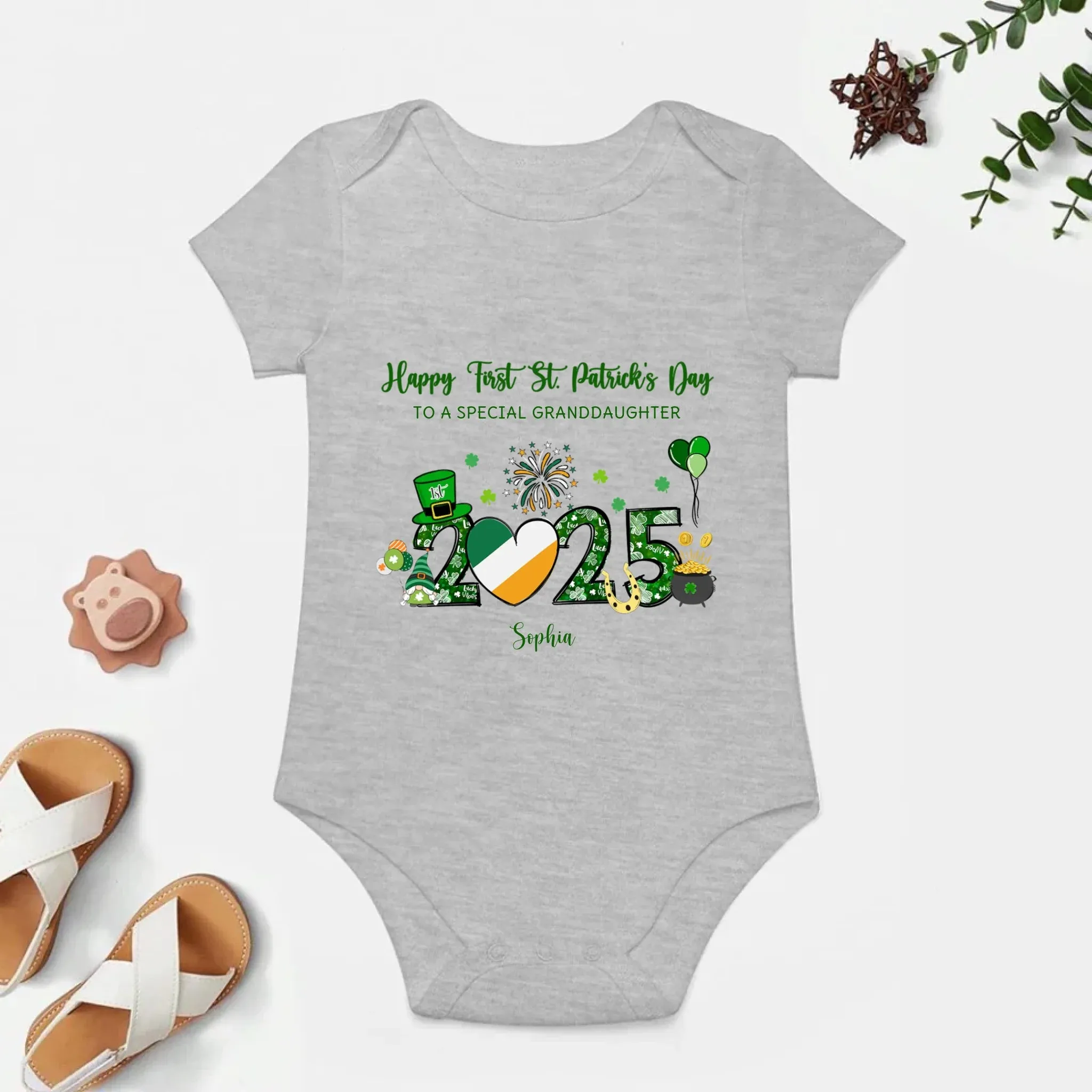 Custom Name Baby Onesie - Saint Patrick's Day - Personalised onesie 765349