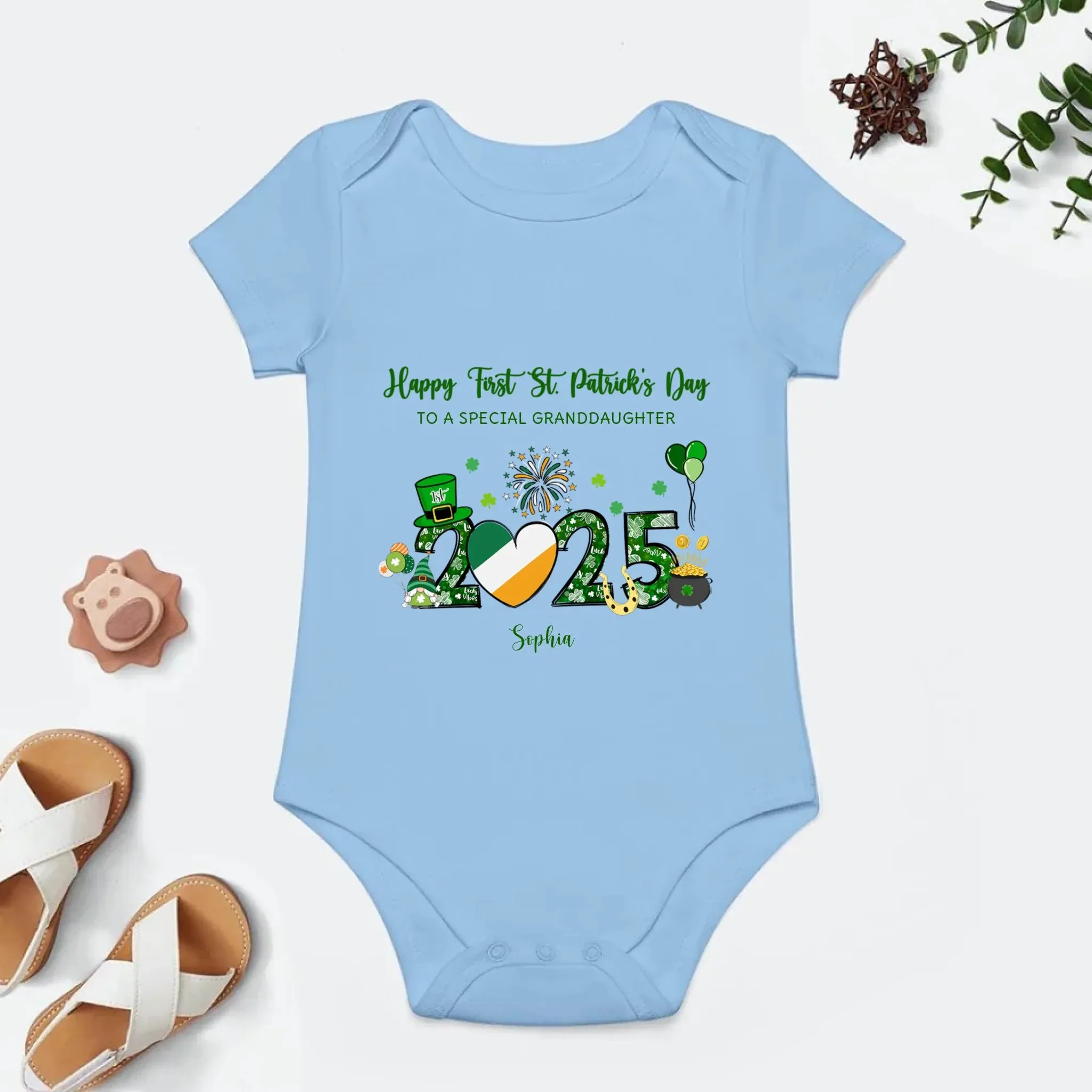 Custom Name Baby Onesie - Saint Patrick's Day - Personalised onesie 765349